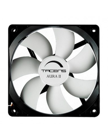 Tacens Aura II Ventilador 80mm - Carcasa Negra-Aspas Blancas - Velocidad Max. 1500rpm
