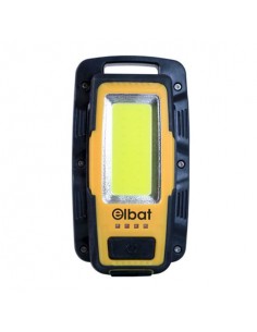 Elbat Linterna LED Recargable - Gancho e Iman - Cob 8W 600LM - Color Negro