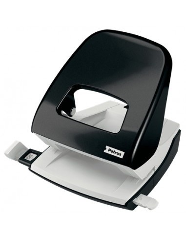 Petrus 62 Taladro Perforador 2 Orificios - Hasta 30 Hojas - Facil Vaciado - Formato A4-A5-A6-Folio-US-Quart-8 x 8 x 8 cm